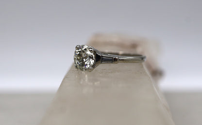 Art Deco Engagement Ring 1.77 cts Old European Cut GIA