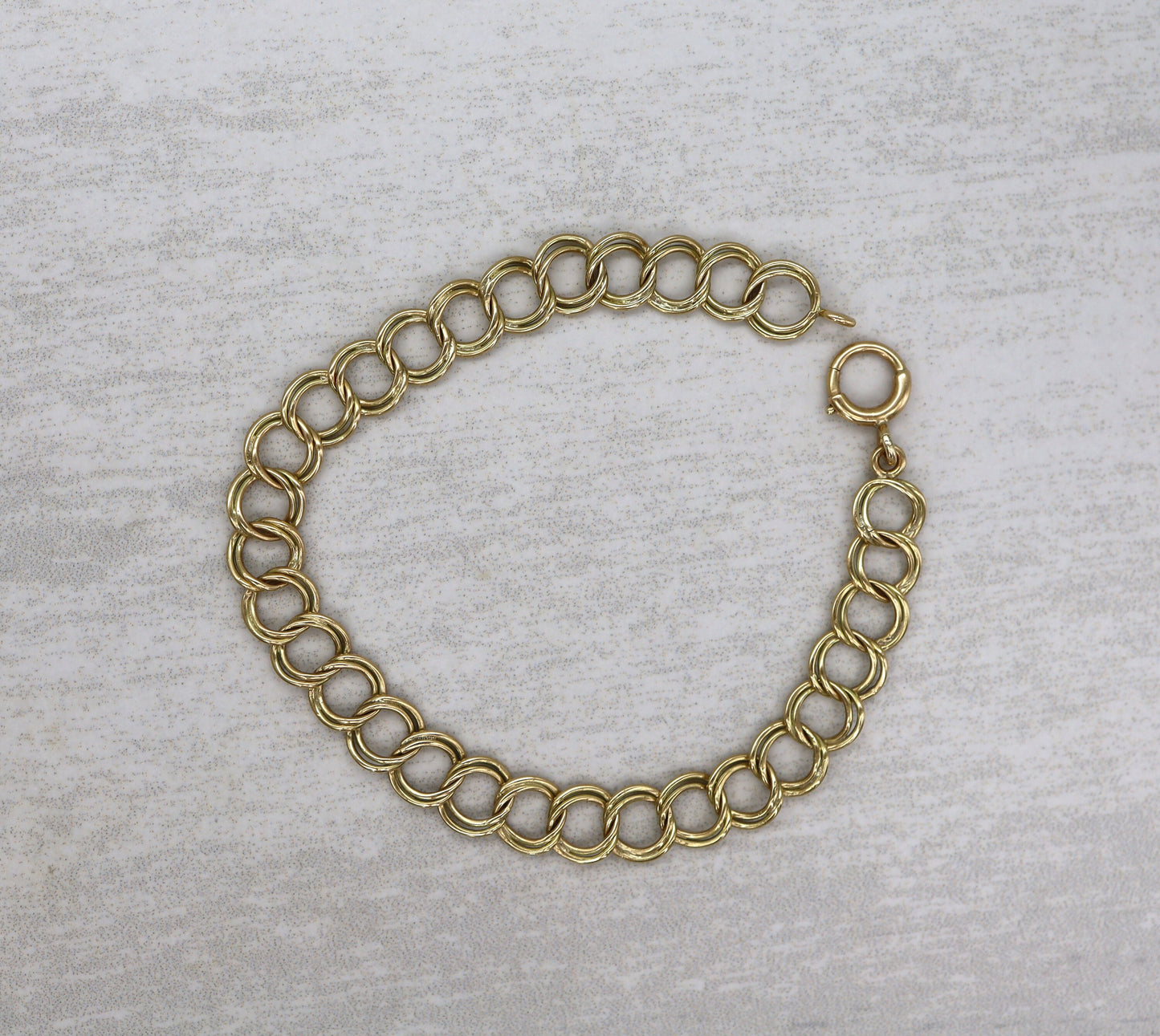 Charm Bracelet 14k Yellow Gold 7.5 " 5.7MM Wide Bracelet - LM102A