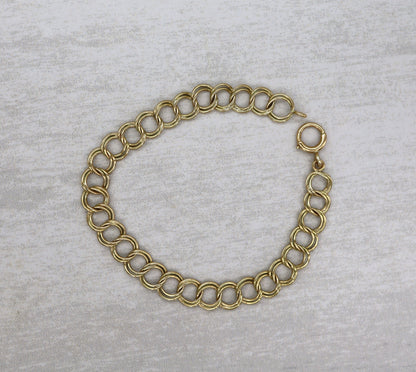 Charm Bracelet 14k Yellow Gold 7.5 " 5.7MM Wide Bracelet - LM102A