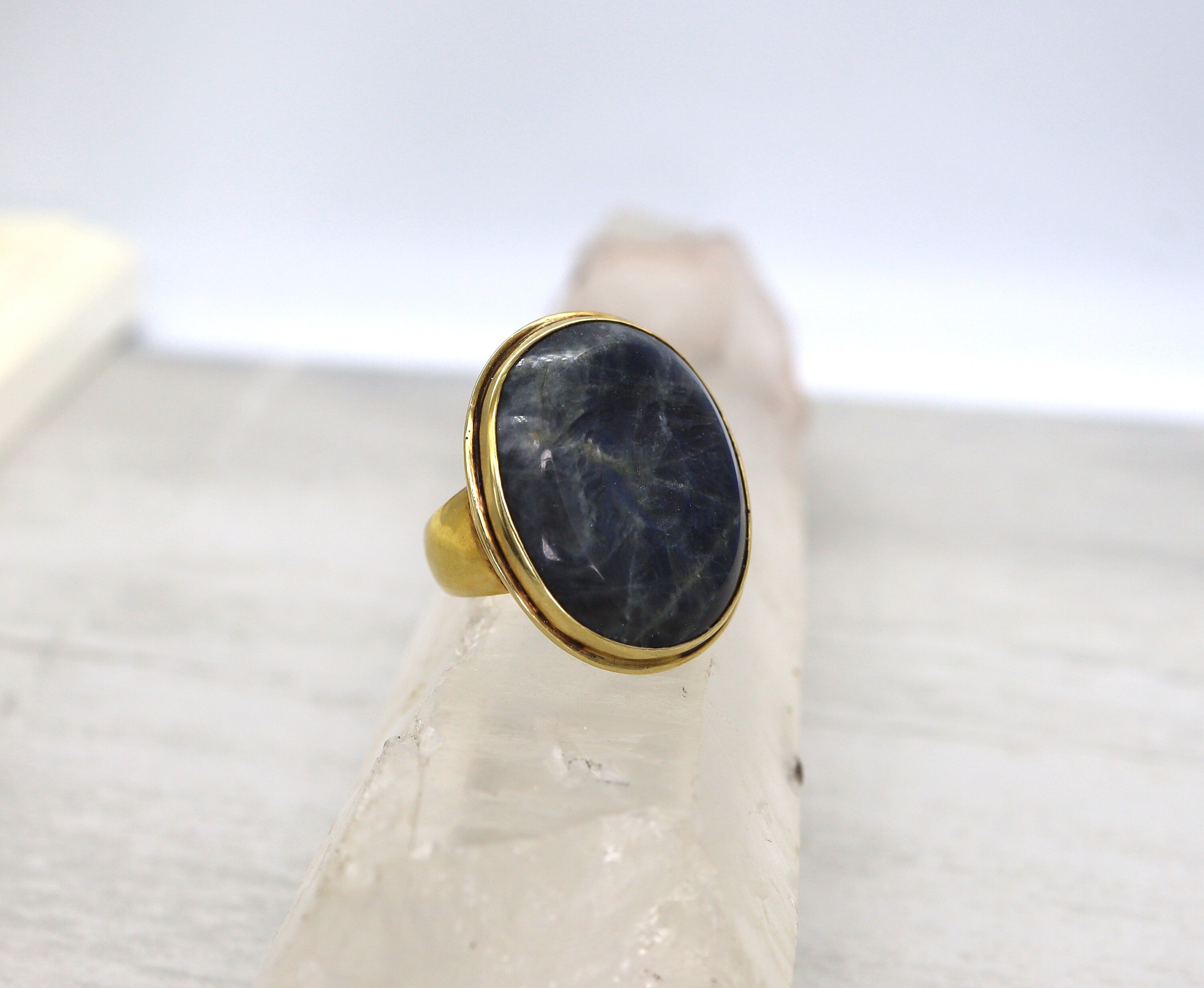 Victorian Medusa Labradorite Intaglio ring featuring an intricate design and vibrant labradorite gemstone, vintage style jewelry piece