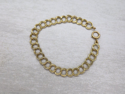 Charm Bracelet 14k Yellow Gold 7.5 " 5.7MM Wide Bracelet - LM102A