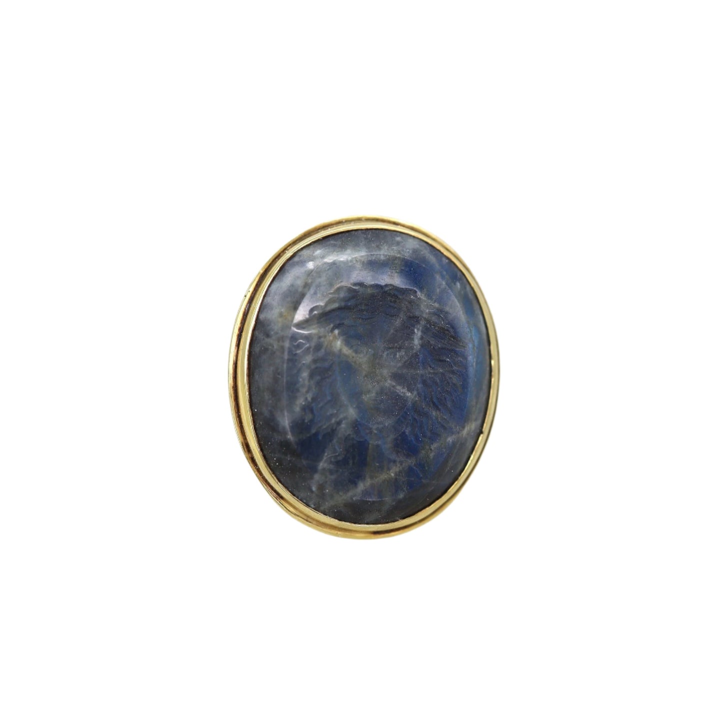 Amazing Victorian Medusa Labradorite Intaglio