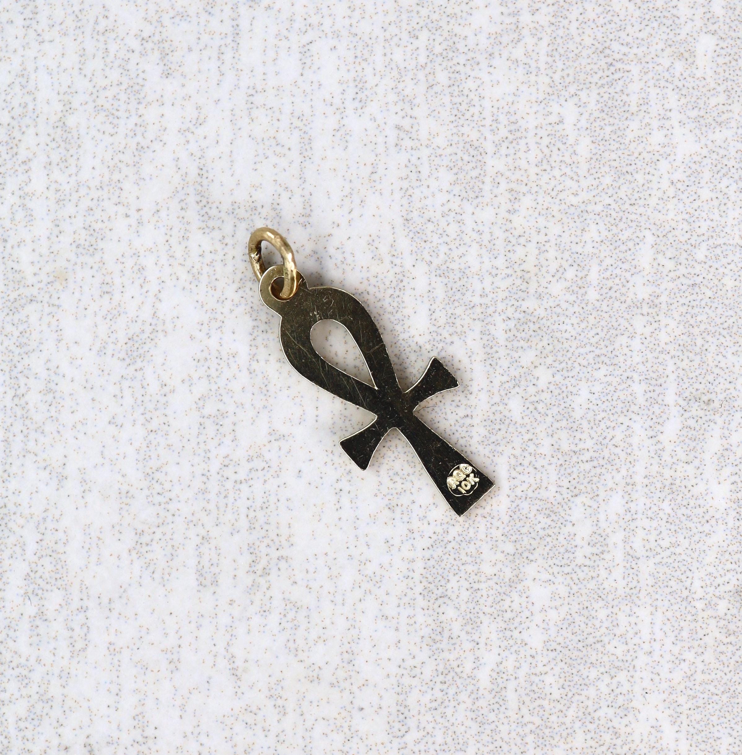 Egyptian Ankh Pendant 10k Gold - LM108H - Petra Star