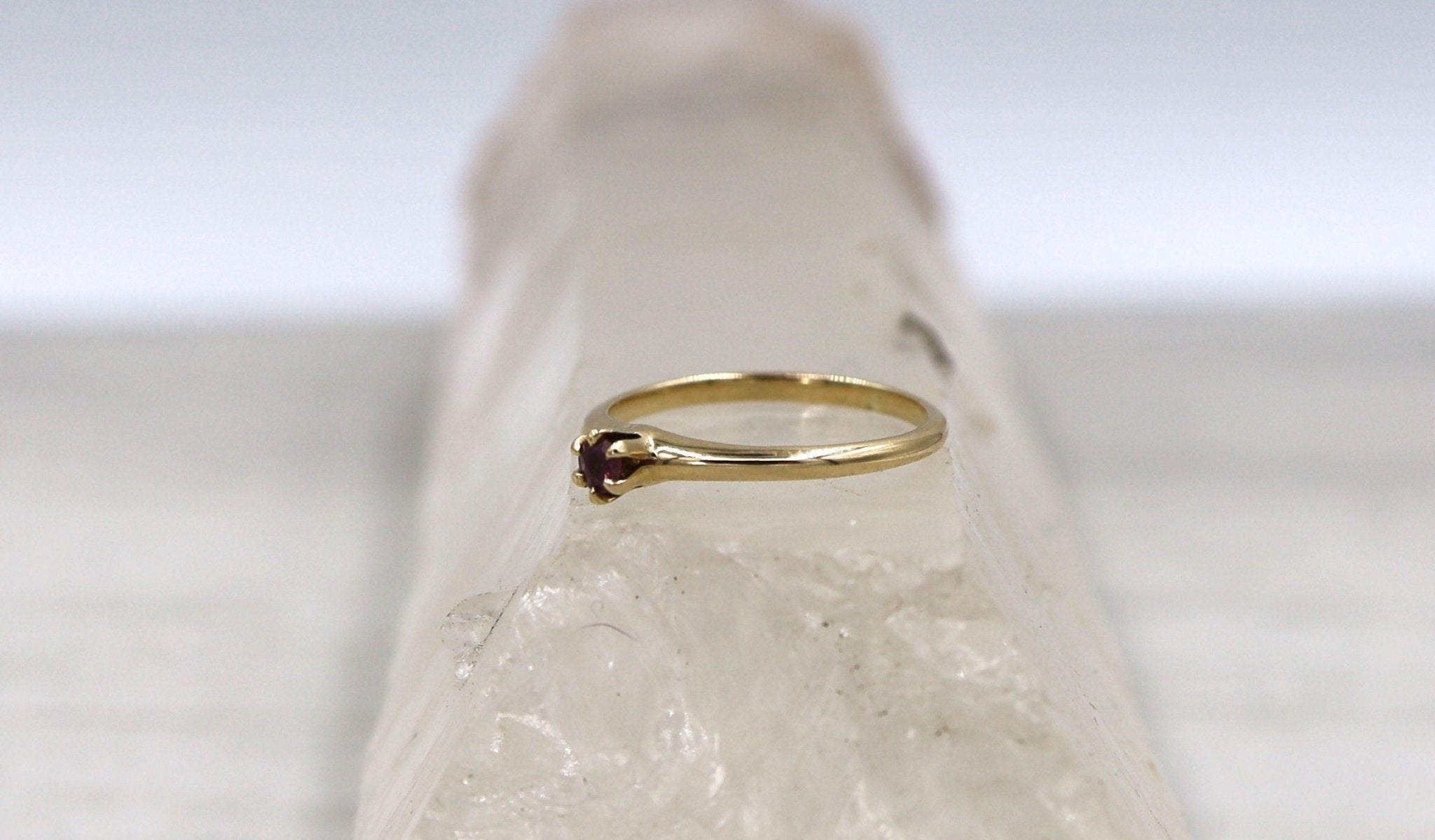 J.R. Wood & Sons 14k Gold Victorian Ruby Ring - Petra Star