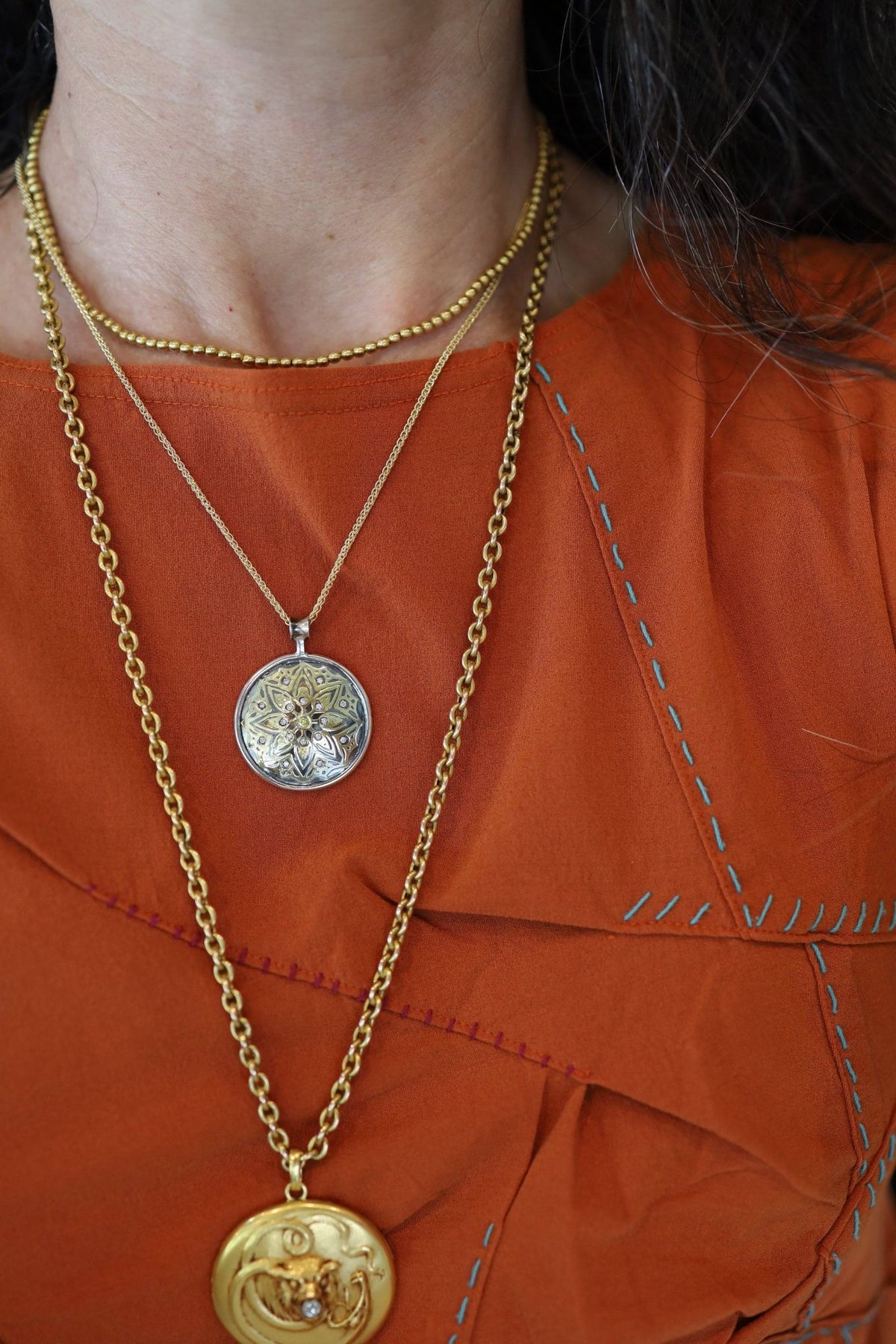 Keum-Boo Celtic Weave Pendant - Petra Star