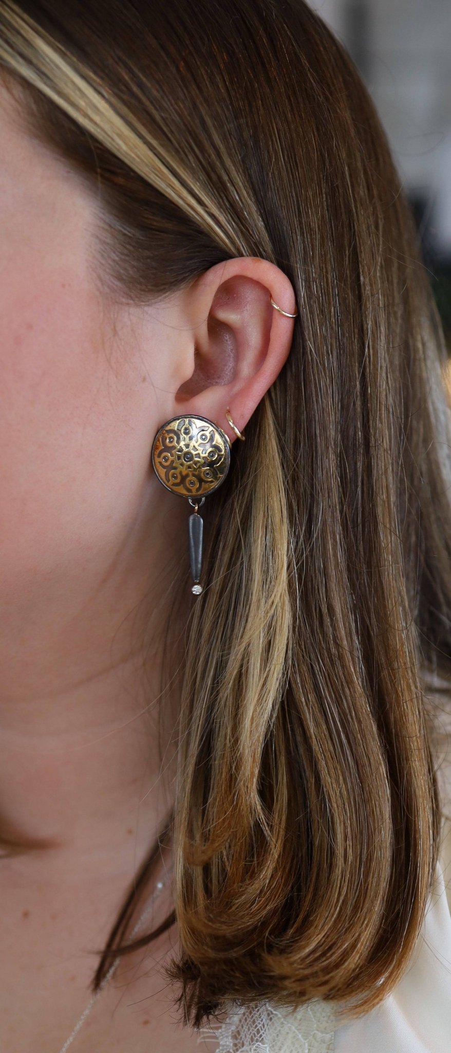 Keum-Boo Mandala 1 Earrings - Petra Star