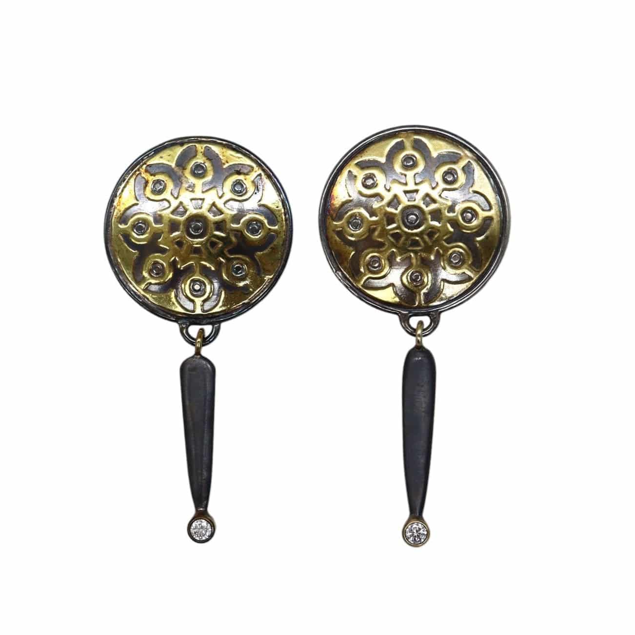 Keum-Boo Mandala 1 Earrings - Petra Star