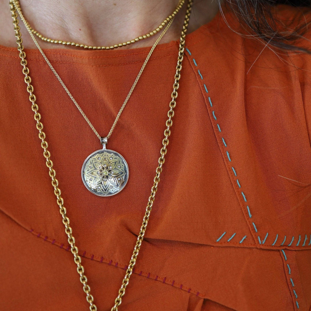 Keum-Boo Mermaid Pendant - Petra Star