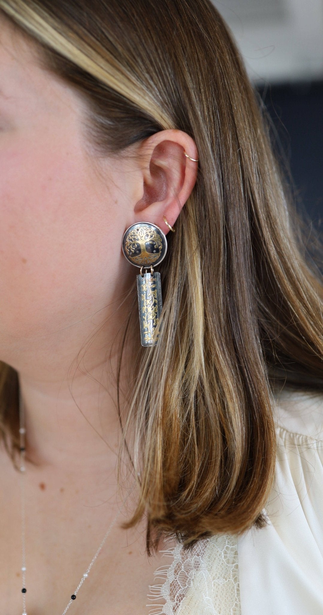 Keum-Boo Tree of Life Drop Earrings - Petra Star