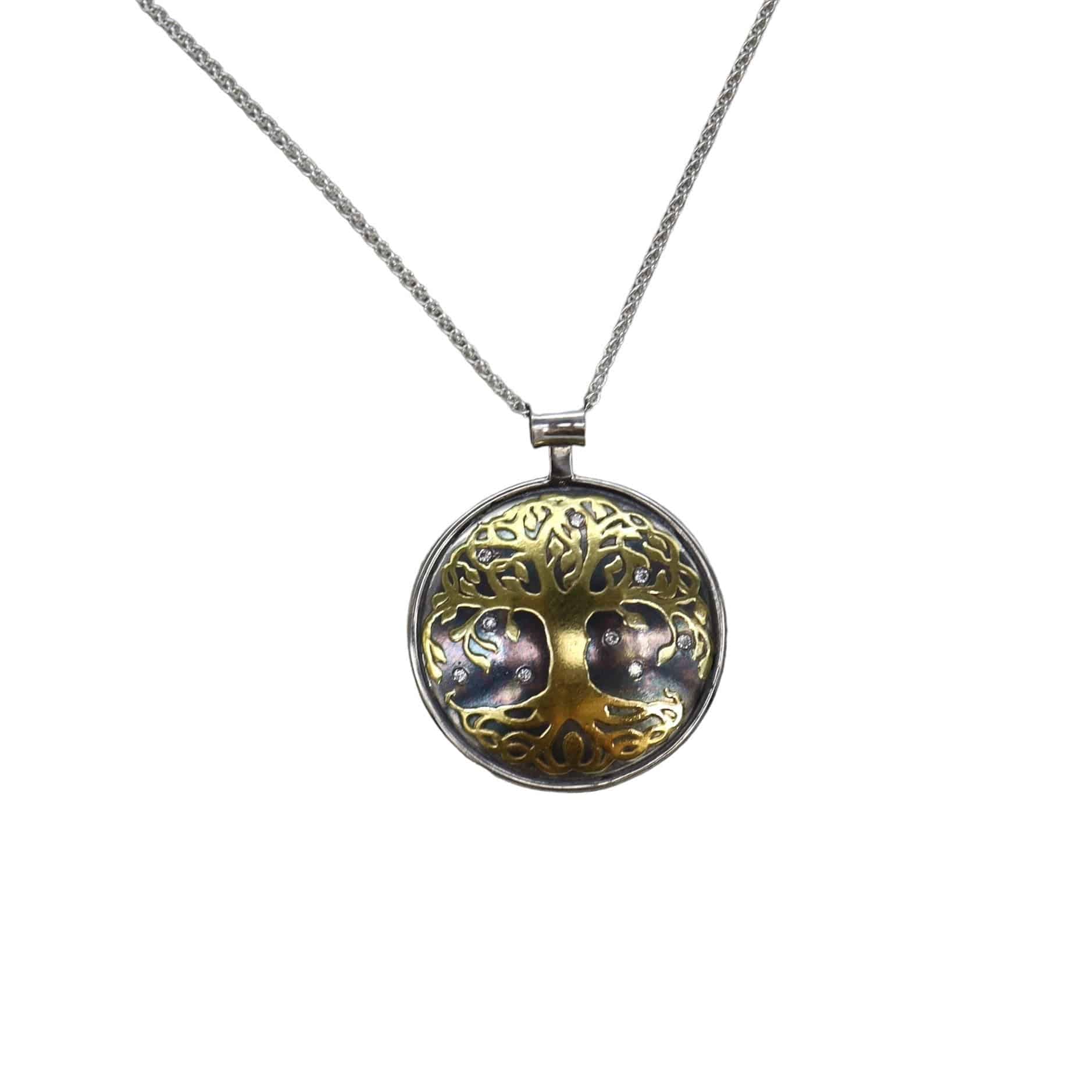 Keum-Boo Tree of Life Pendant - Petra Star