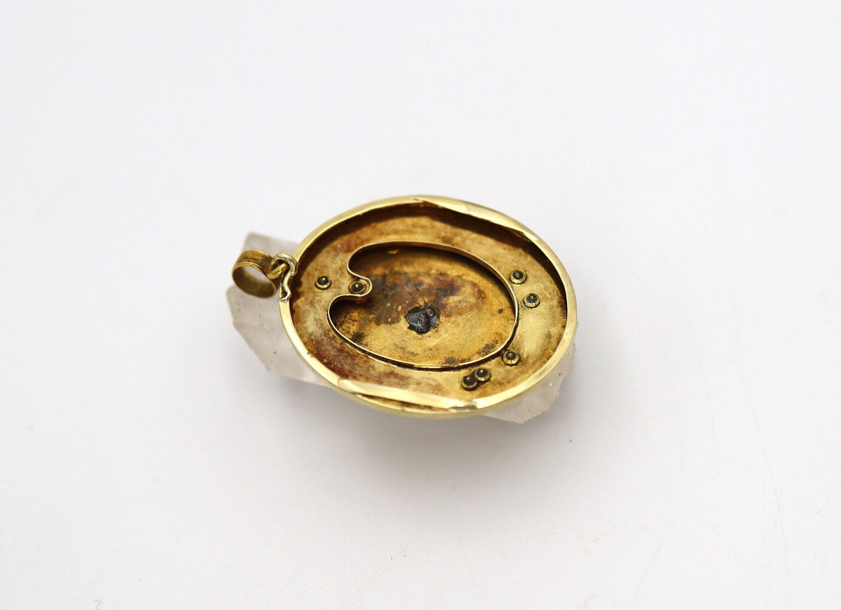 Large 14k Victorian Etruscan Revival Pendant - Petra Star