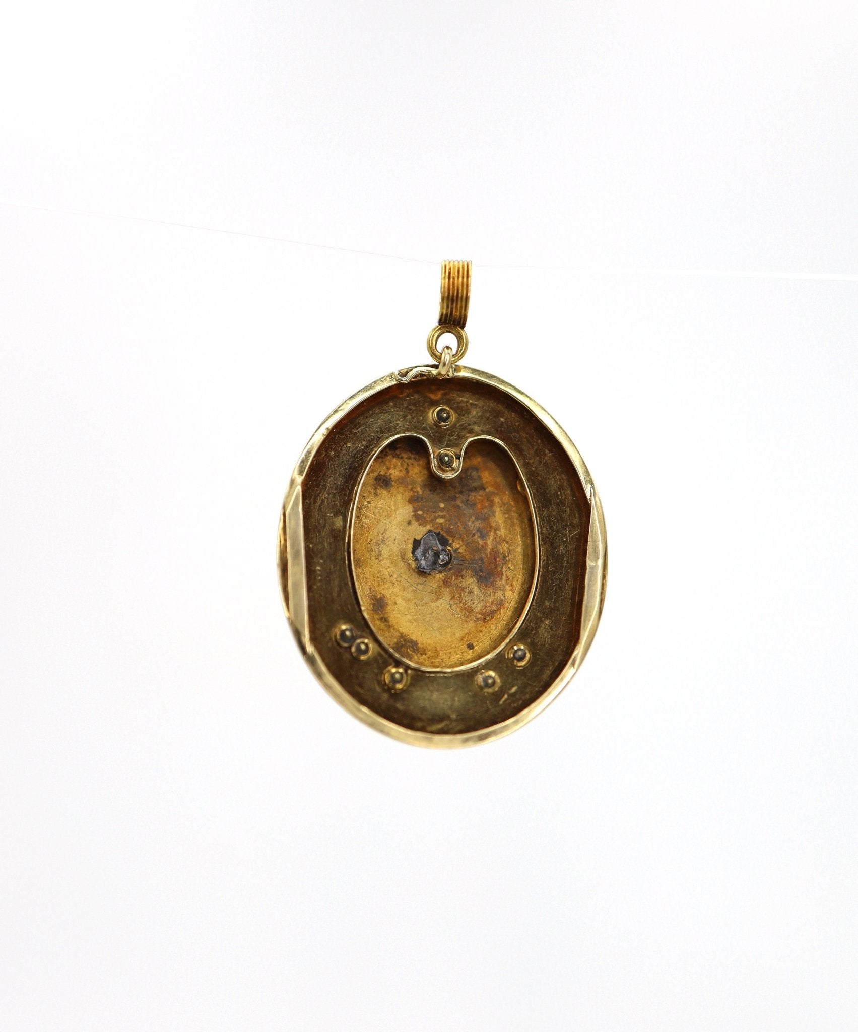 Large 14k Victorian Etruscan Revival Pendant - Petra Star