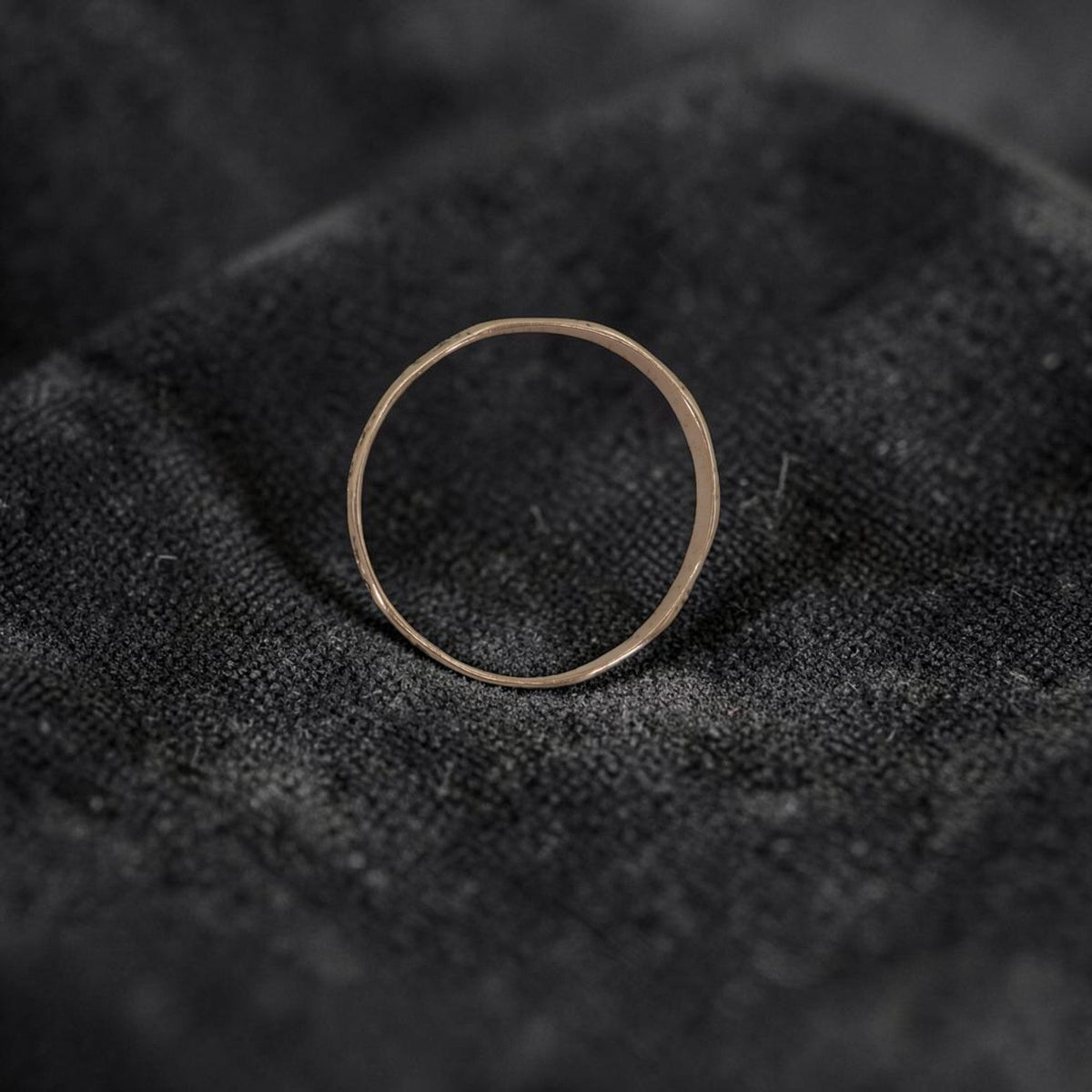 Late Victorian Pink Gold Cigar Band Ring | 10K Embossed Scroll | Antique Estate Band | Size 5 | Petra Star - Petra Star