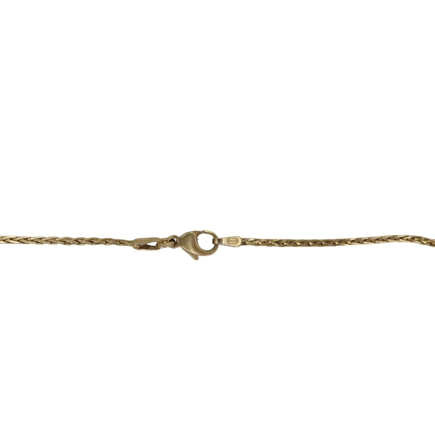 Elegant 14k gold chain necklace with intricate weave and lobster clasp, 19-inch length, by The Vintage Vault.