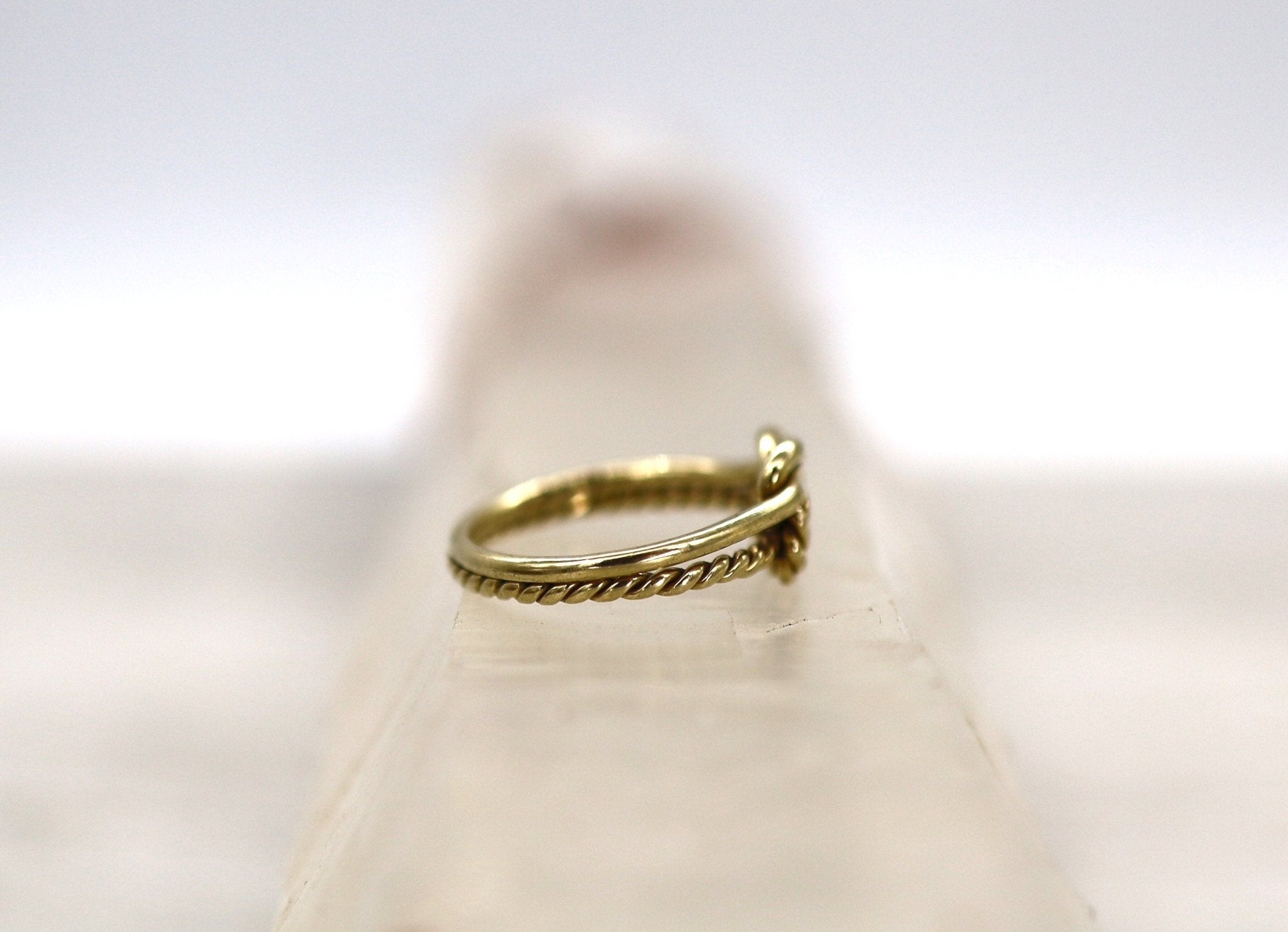 Lovers Knot Ring 9K Love Knot Hallmarked 1977 London Lovers Knot Band - JL1826 - Petra Star