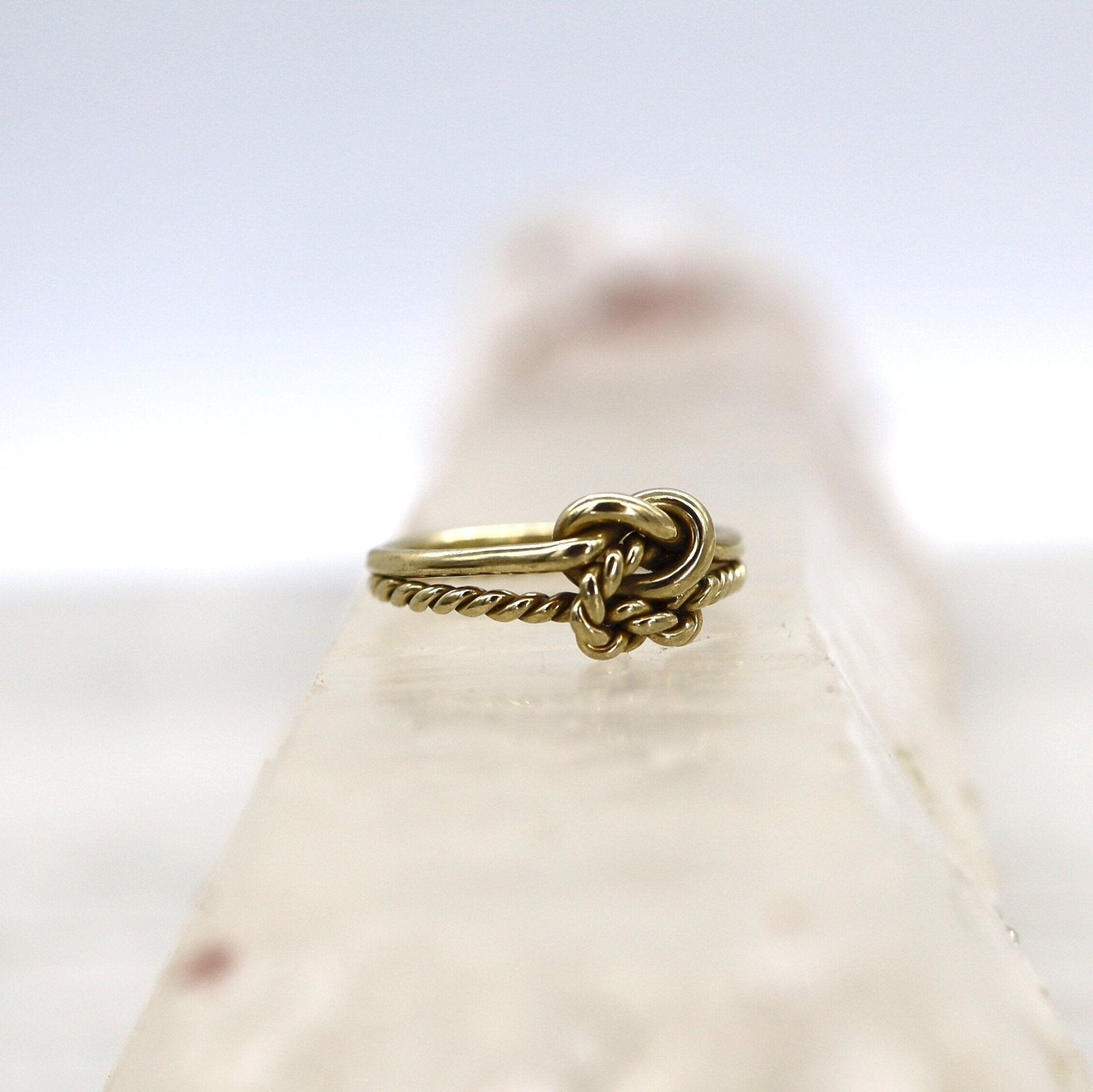 Lovers Knot Ring 9K Love Knot Hallmarked 1977 London Lovers Knot Band - JL1826 - Petra Star