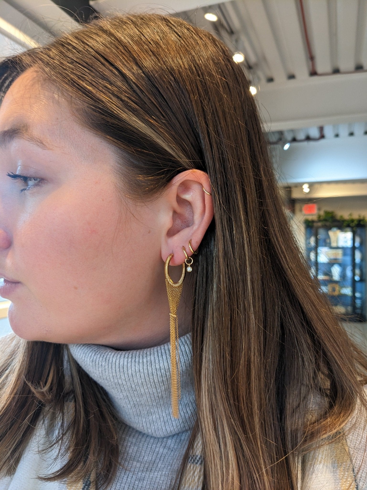 Mesh Drape Earrings - Petra Star