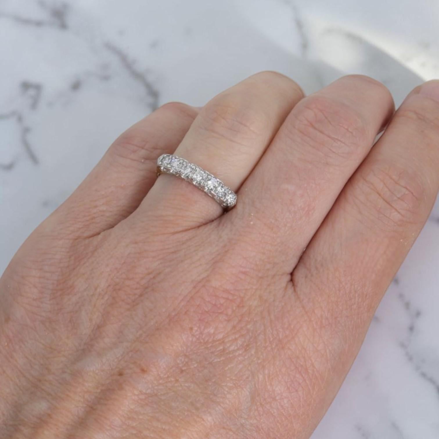 Mid Century Diamond Band Ring | 14K Yellow Gold | 0.42 cts Reclaimed Diamonds - Petra Star