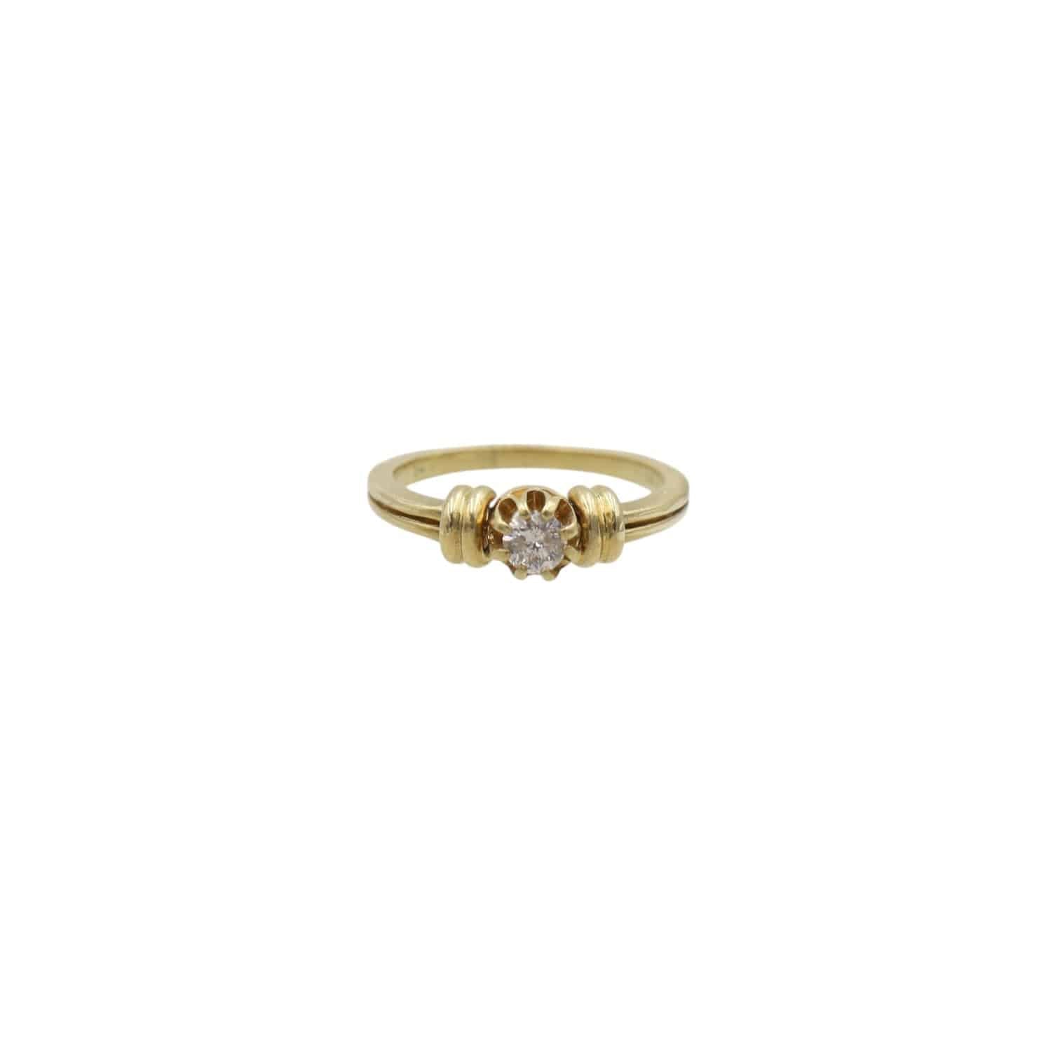Mid-Century Diamond Engagement Ring - Petra Star
