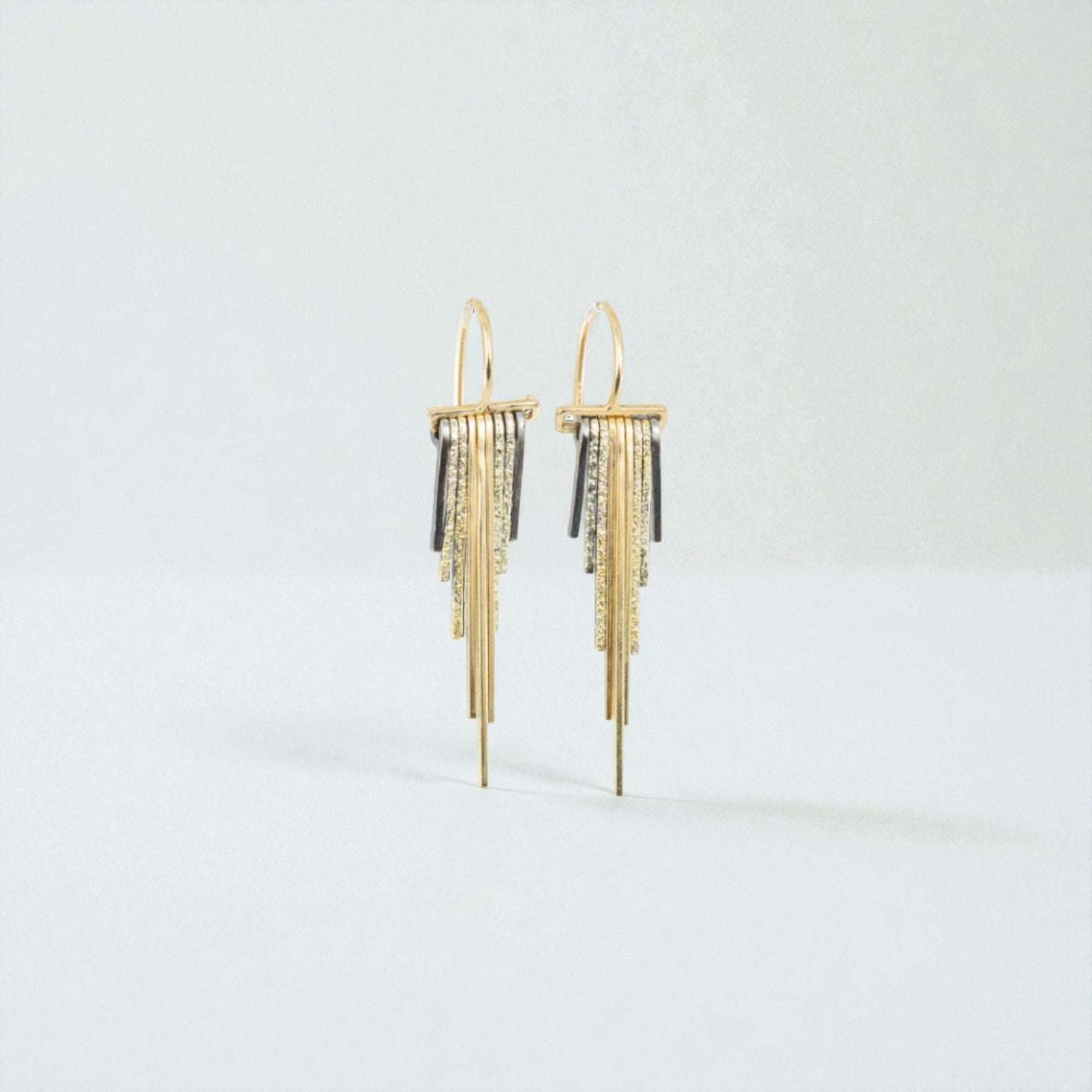 Mini Decidedly Deco Earrings in Recycled Gold & Silver - Petra Star