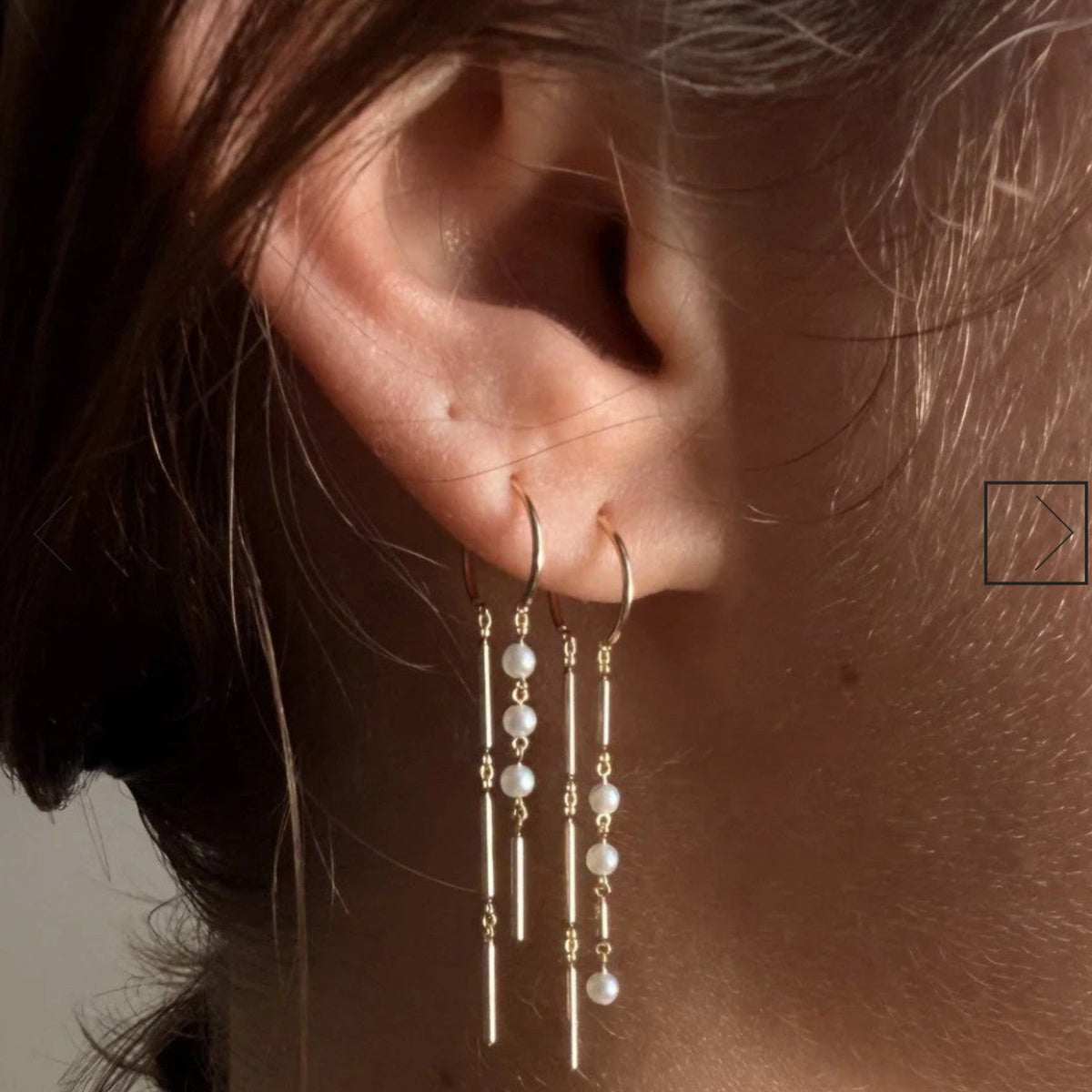 Mismatched Pearl Chime - Petra StarEarrings