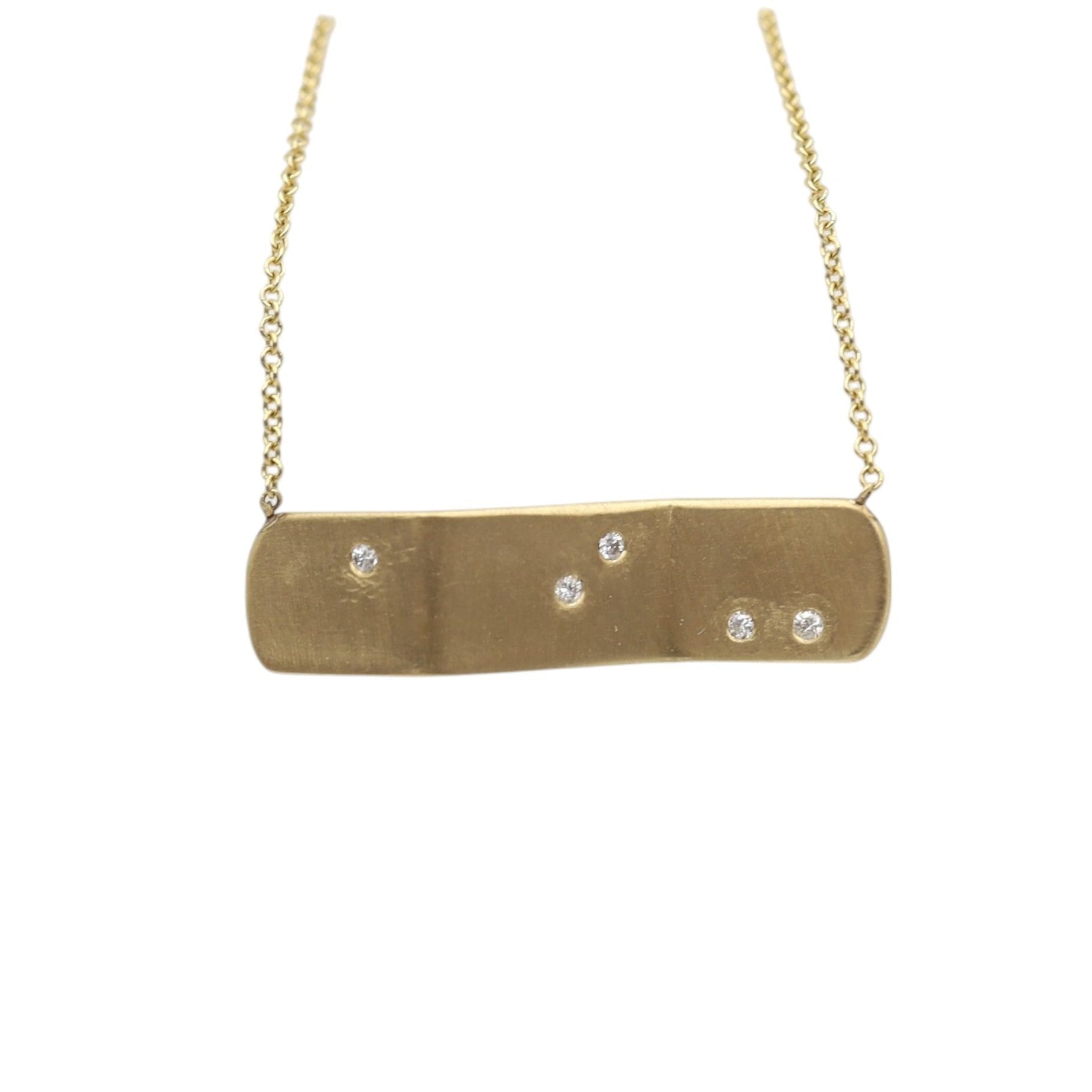 Modernistic Geometric Diamond Bar Necklace - Petra Star