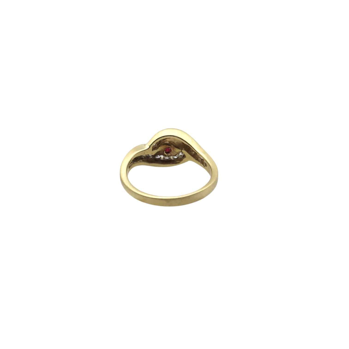 Nostalgic Wave Ruby Diamond Ring - Petra Star