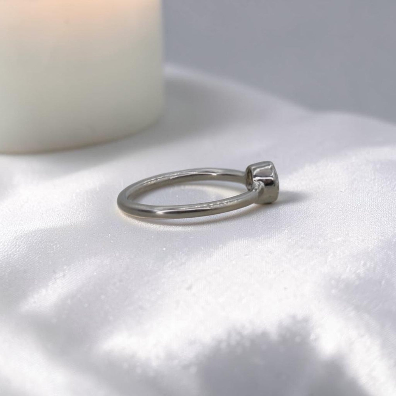 Old European Cut Diamond Bezel Ring | 0.44ct H/I VS Platinum | Circa 1900 Rescued Diamond - Petra Star