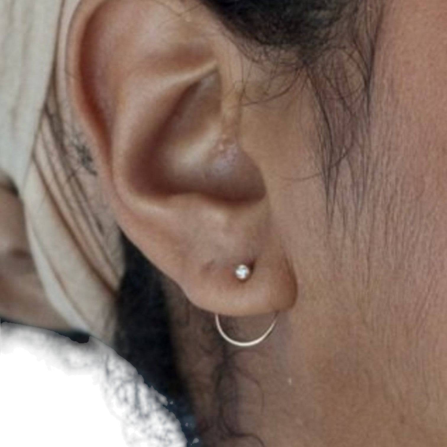 Opal Ear Nut in 14k Gold - Petra Star