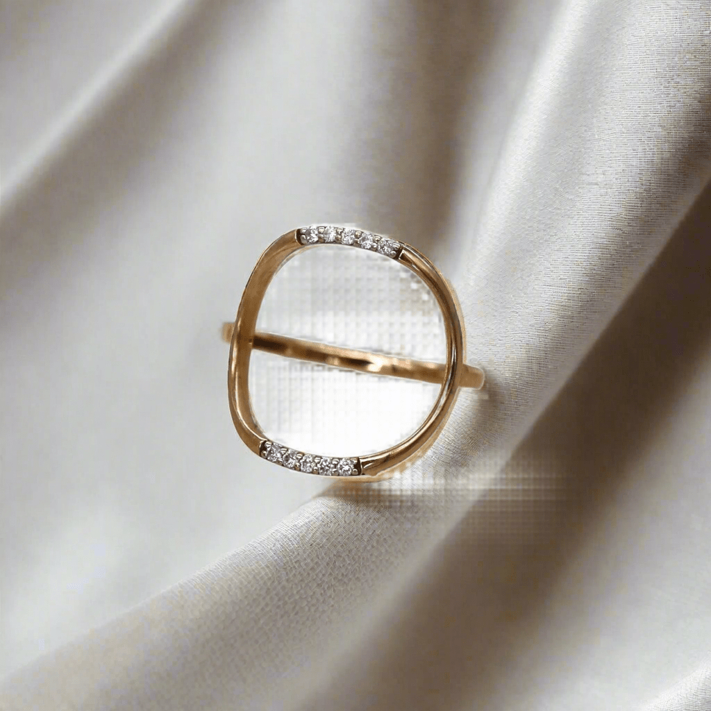Open Circle Diamond Ring - Petra Star