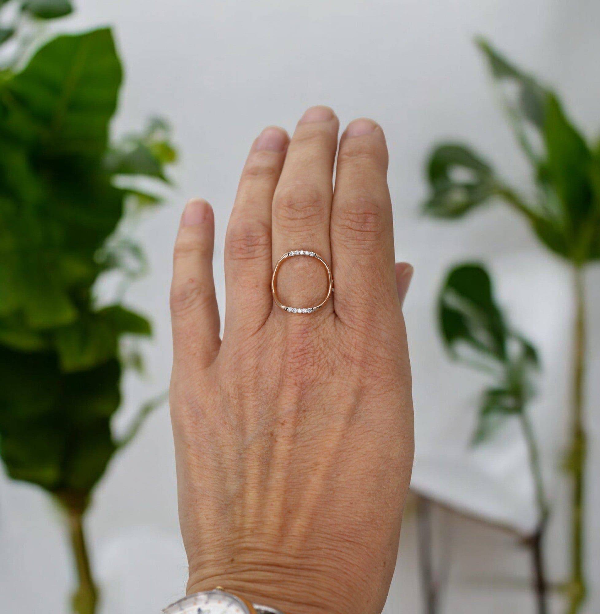 Open Circle Diamond Ring - Petra Star