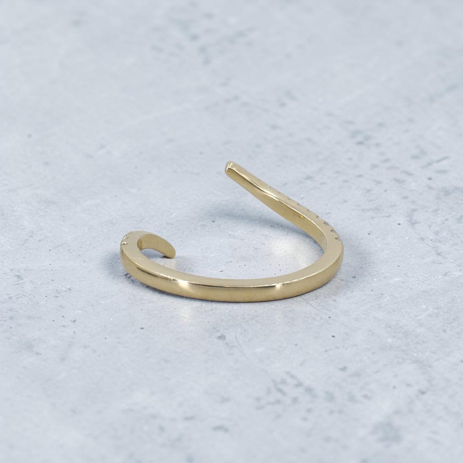 Open Space Diamond Wedding Band | Pavé Lab Diamond | 14k Yellow Gold | Petra Star - Petra Star