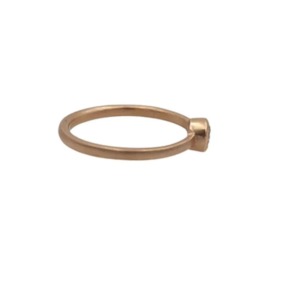 Pear Shape Diamond Stacker in 14k Rose Gold - Petra Star
