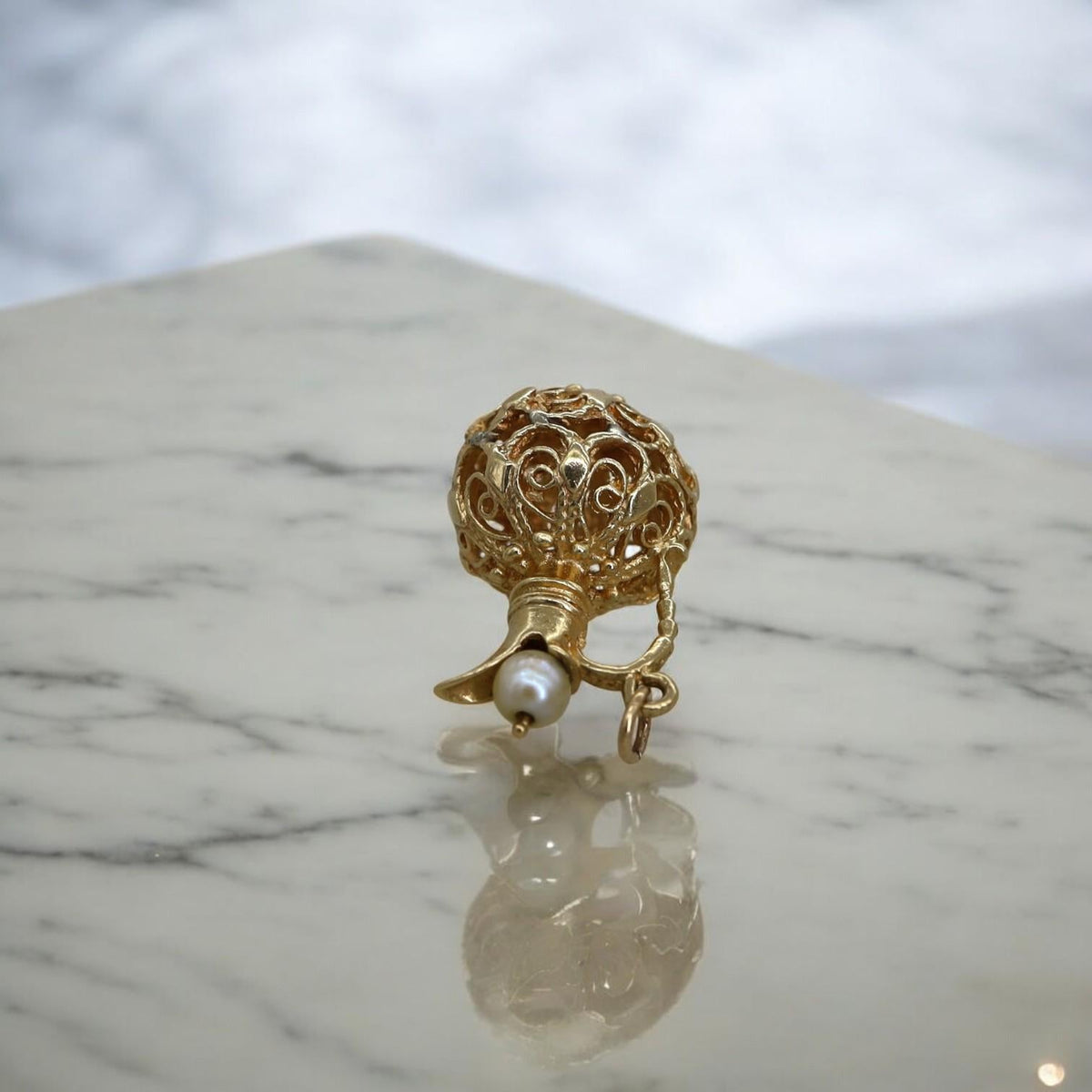 Perfume Bottle Charm 14k Gold 8.4 Grams - Petra StarCharm