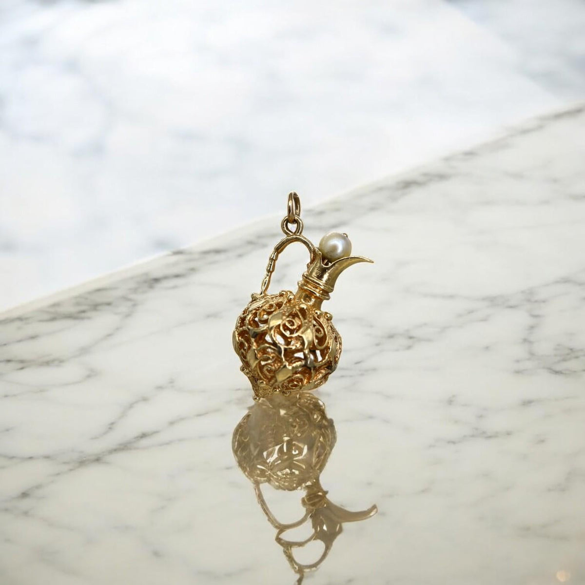 Perfume Bottle Charm 14k Gold 8.4 Grams - Petra StarCharm