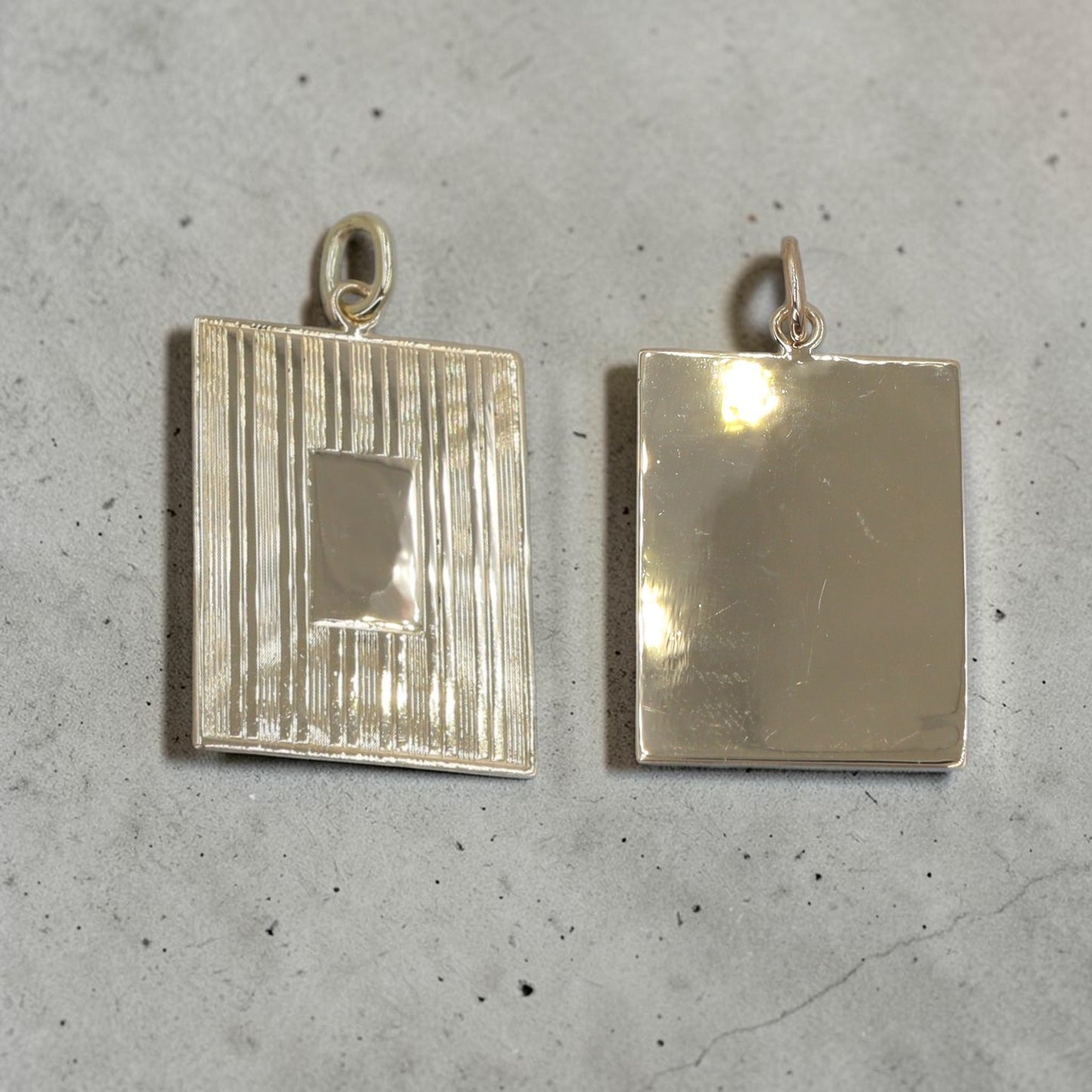 Antique 14K Gold Art Deco Book Pendant — Converted to Three Individual Medallion Pendants — Circa 1930s
