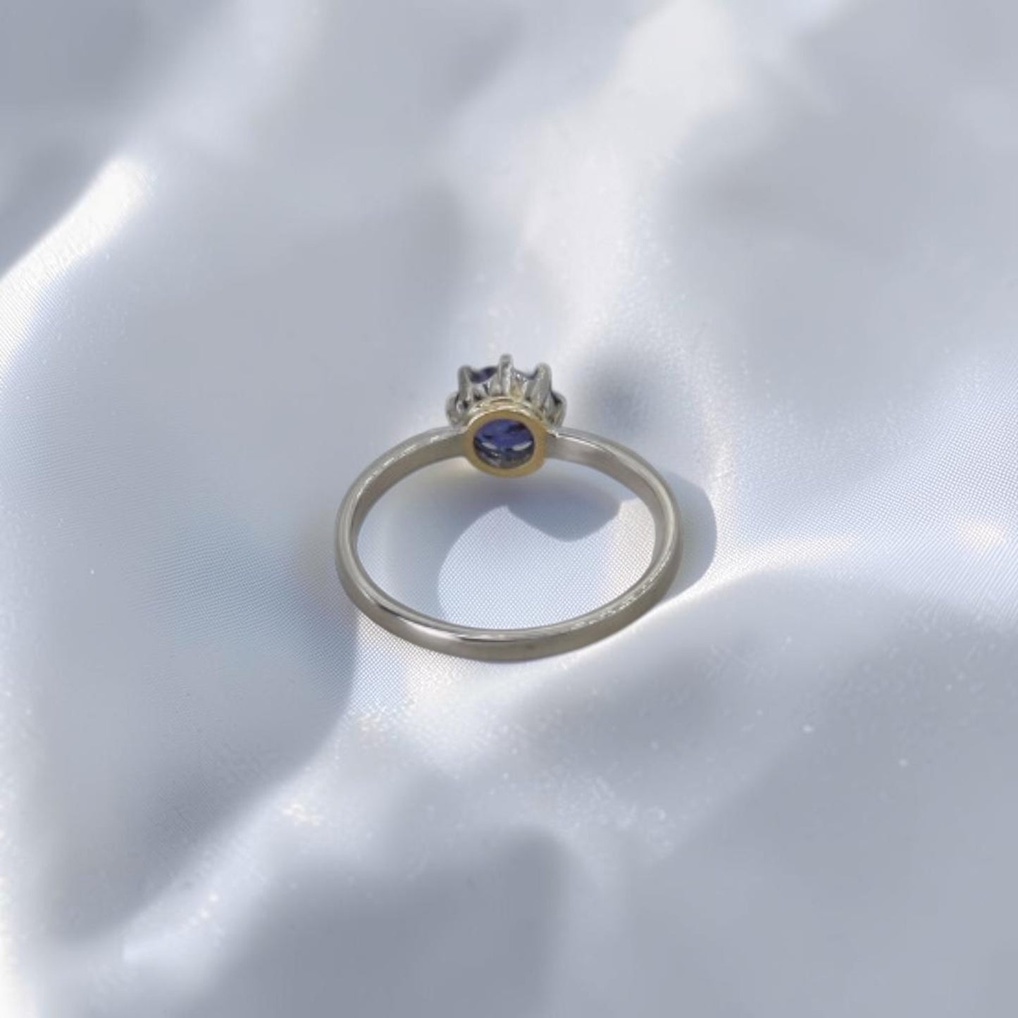 Antique Sapphire Solitaire Ring | 0.79ct Old European Cut | Circa 1900 Basket | Platinum Band | Petra Star