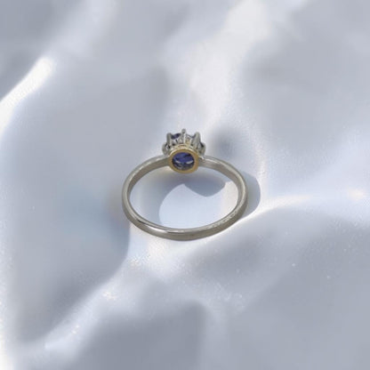 Antique Sapphire Solitaire Ring | 0.79ct Old European Cut | Circa 1900 Basket | Platinum Band | Petra Star
