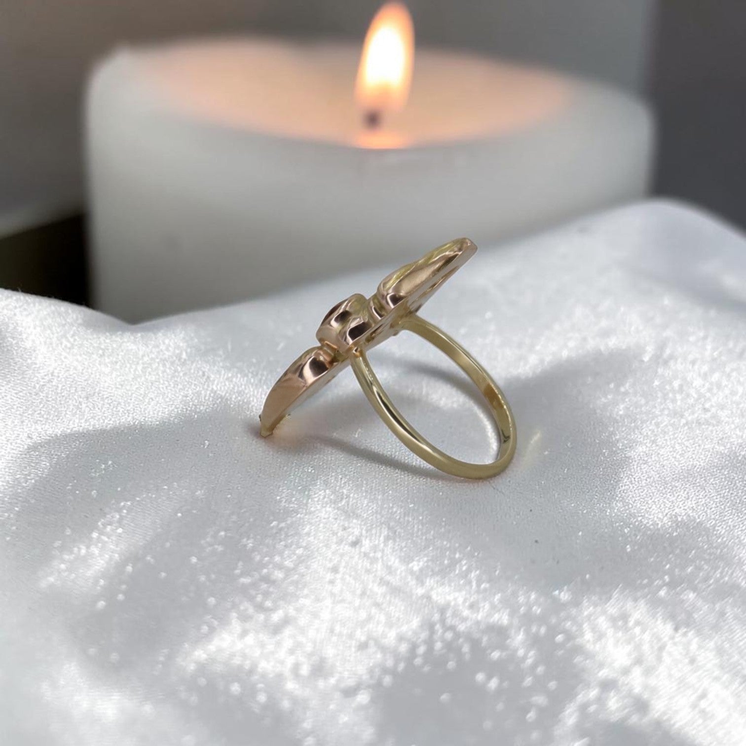 Art Nouveau Griffin ring by The Vintage Vault featuring 10k gold and Madeira citrine, converted from a vintage brooch.