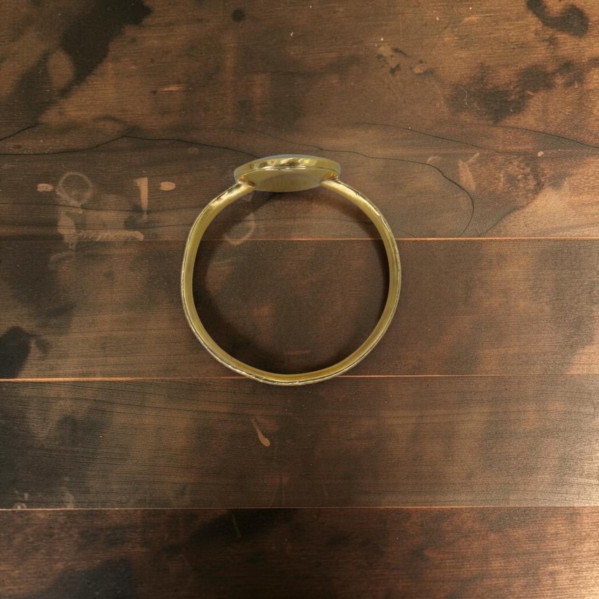 Rare Georgian White Enamel Memento Mori Mourning Ring, 18k Gold, Dated 1809