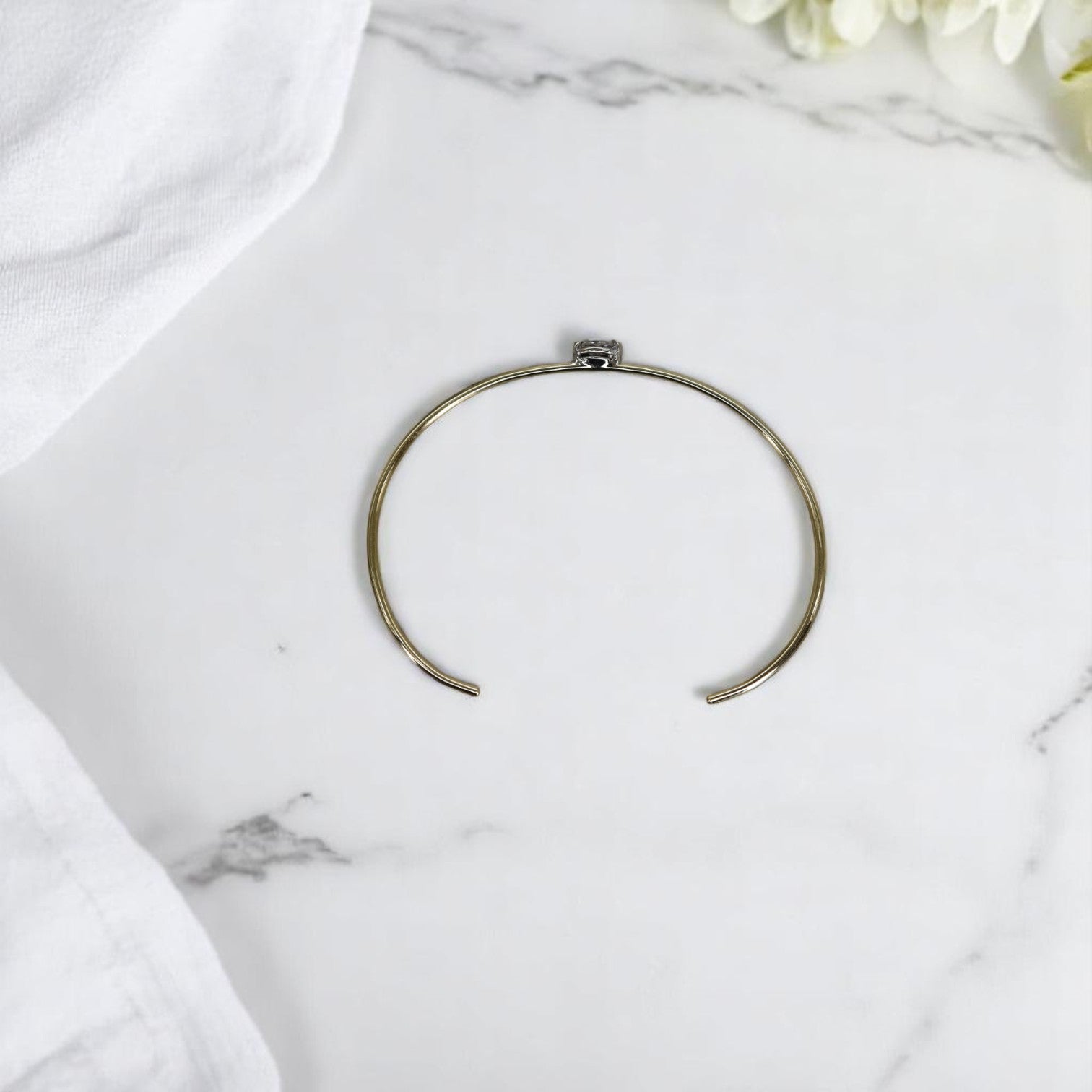 Petra Star Marquise Wire Cuff in 14k Gold - Petra Star