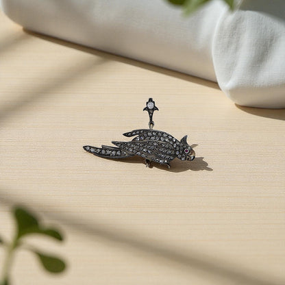 Georgian Diamond Pendant of a Bird - Petra Star