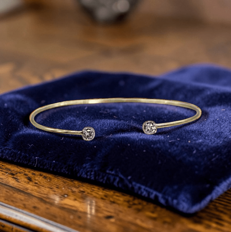 Petra Star Open Diamond Cuff in 14k Gold - Petra Star