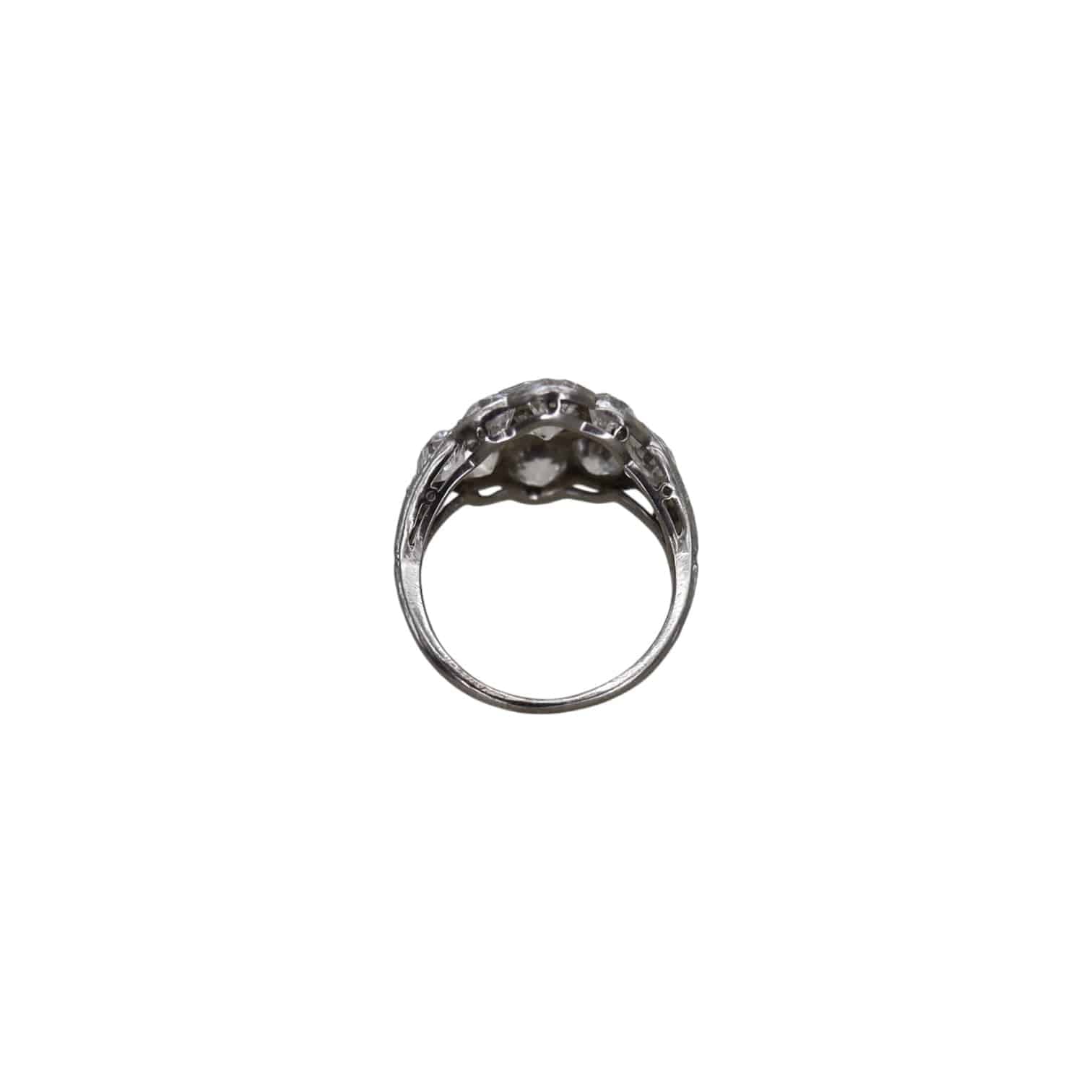 Platinum & Diamond Art Deco Cigar Band - Petra Star