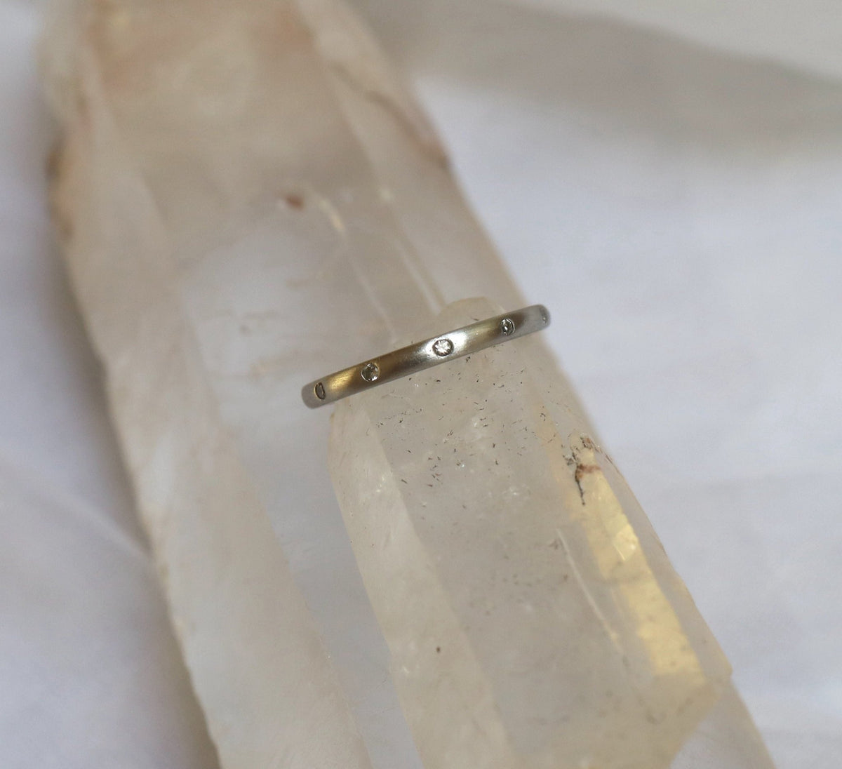 Platinum Diamond Eternity Band with Flush-Set Diamonds (Made to Order) - Petra Star