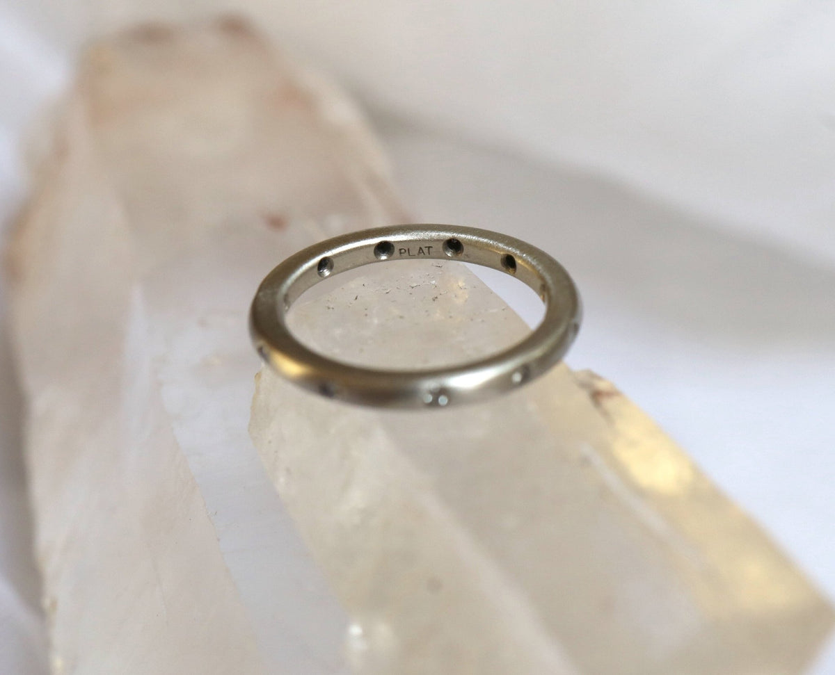 Platinum Diamond Eternity Band with Flush-Set Diamonds (Made to Order) - Petra Star