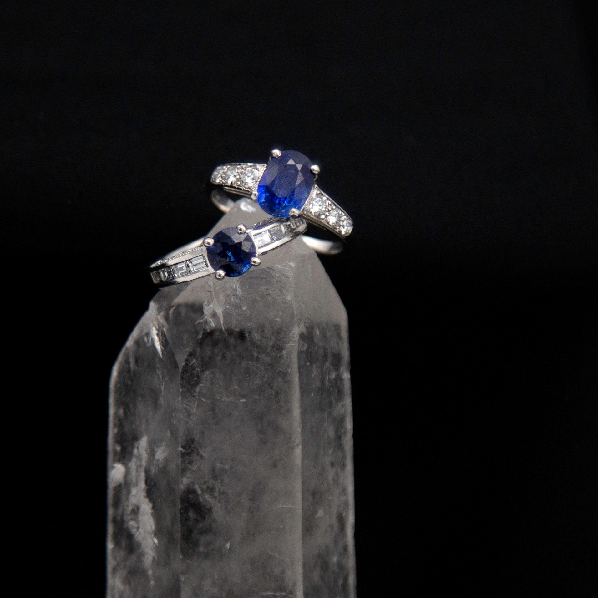 Platinum Sapphire and Diamond Ring - Petra Star