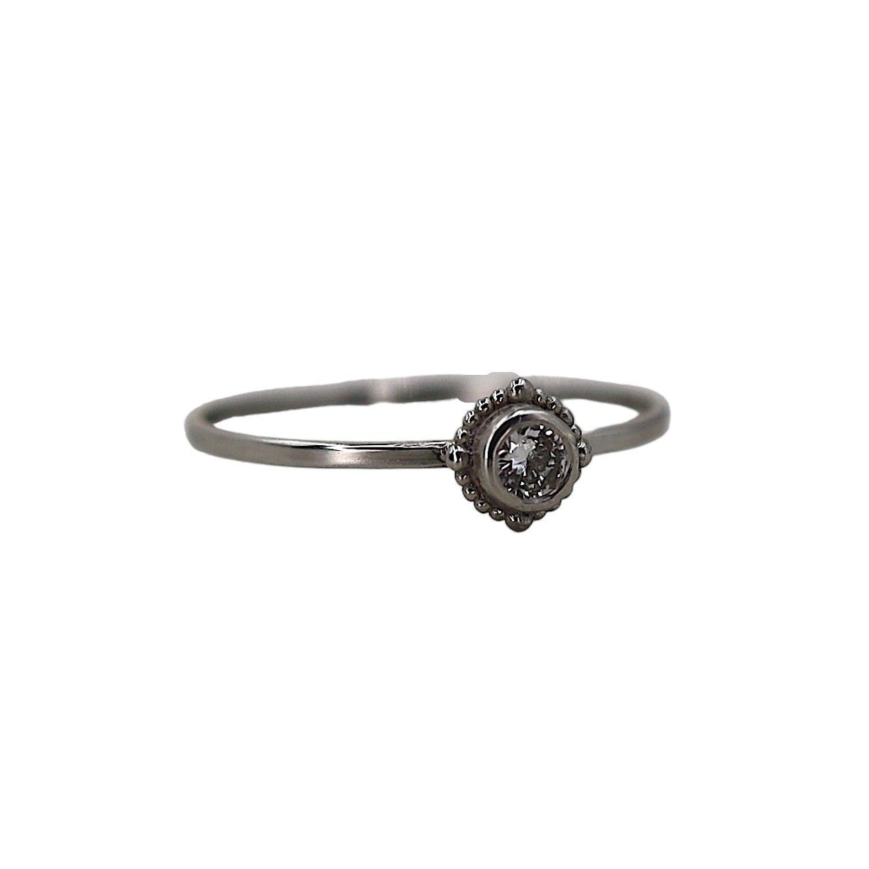 Platinum with Reclaimed Diamond Solitaire Ring – Ornate Bezel | Petra Star - Petra Star
