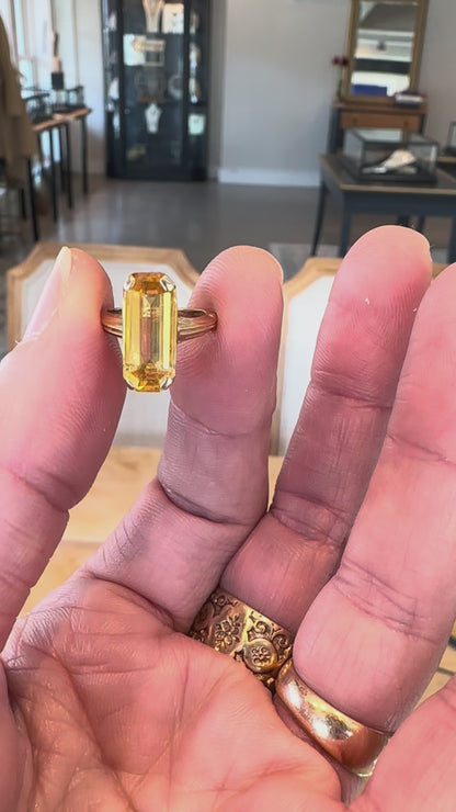 Art Deco Paste Ring in 10k Yellow Gold