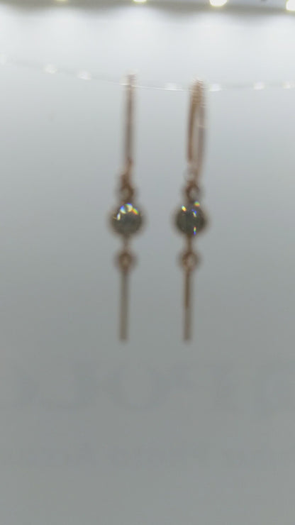 Bling Earrings in 14k Rose Gold